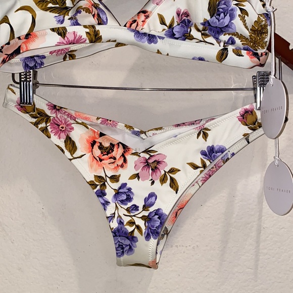 NWT Tori Praver Valentina Hollywood Two piece swimsuit Floral print - Picture 2 of 6